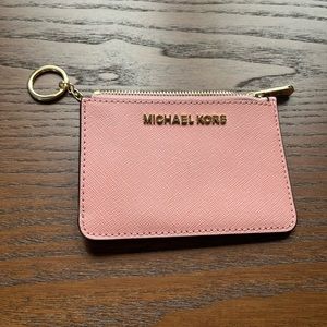 MK Pink Coin Pouch and ID Card holder